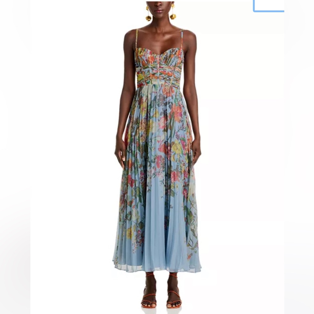 Pleated Floral Maxi Dress by Aqua Bloomingdales - Picture 3 of 8